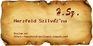 Herzfeld Szilvána névjegykártya